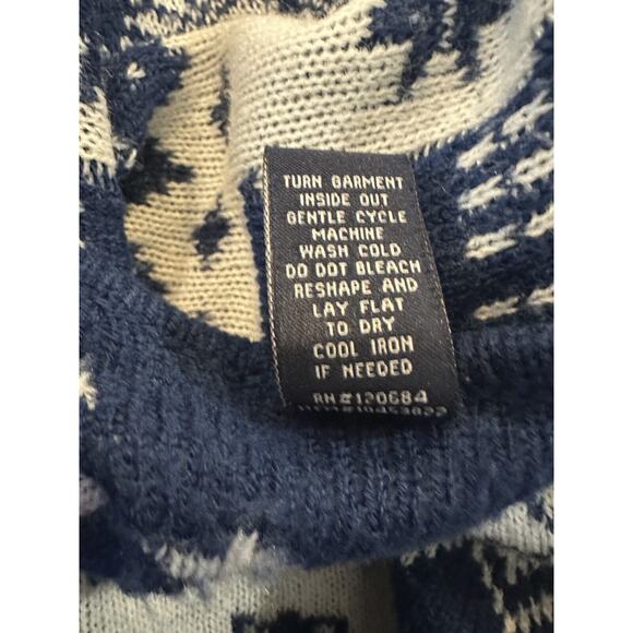 Hot Topic x Doctor Who Fair Isle Open Cardigan Drape Blue & White Plus Size 2X - Picture 9 of 16